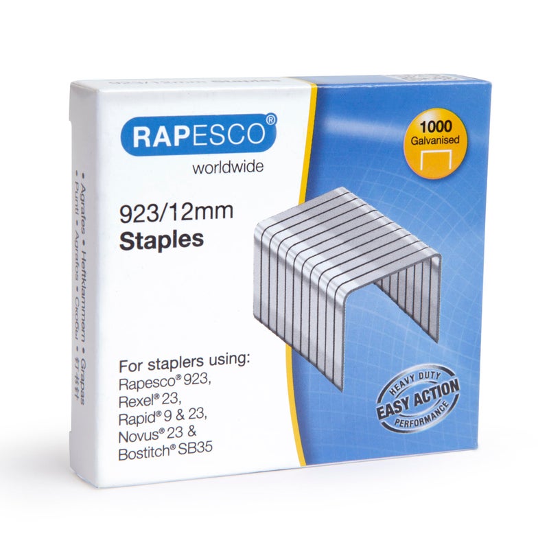 Rapesco 1550 ECO Heavy-Duty Stapler with 1000 Staples Type 923/12mm (1/2"), 140 Sheet Capacity, Front Loading, HD-140, Uses Type 923 Heavy-Duty Staples from 1/4" to 5/8", Black - Image 3